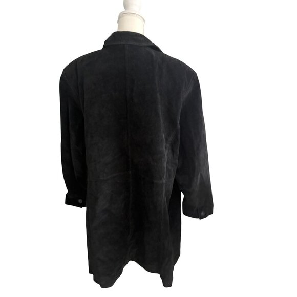 ALFANI Woman Black Sueded Leather Jacket Size 3X - Picture 9 of 9